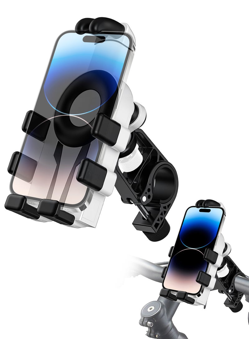 Motorcycle & Bike Phone Holder, Adjustable Anti-Shake & Stabilize 360° Rotation Motorcycle Phone Holder Bike Phone Holder Anti-Off Phone Holder - Image 1