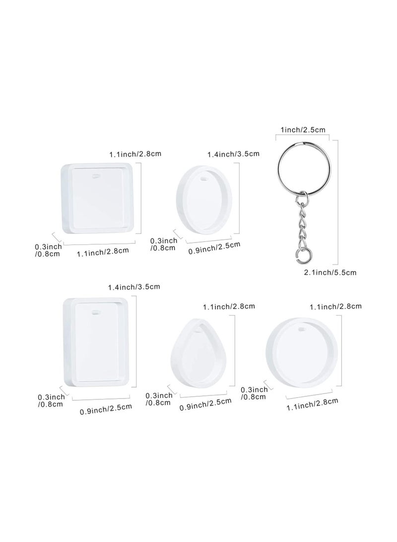 Y&D Silicone Resin Molds 20 Pcs for Jewelry Casting with Keychain Rings DIY Crafts Making or Homemade Kits Beginners - Image 2