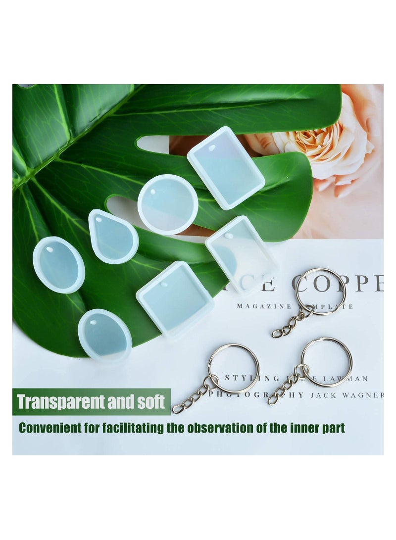 Y&D Silicone Resin Molds 20 Pcs for Jewelry Casting with Keychain Rings DIY Crafts Making or Homemade Kits Beginners - Image 4
