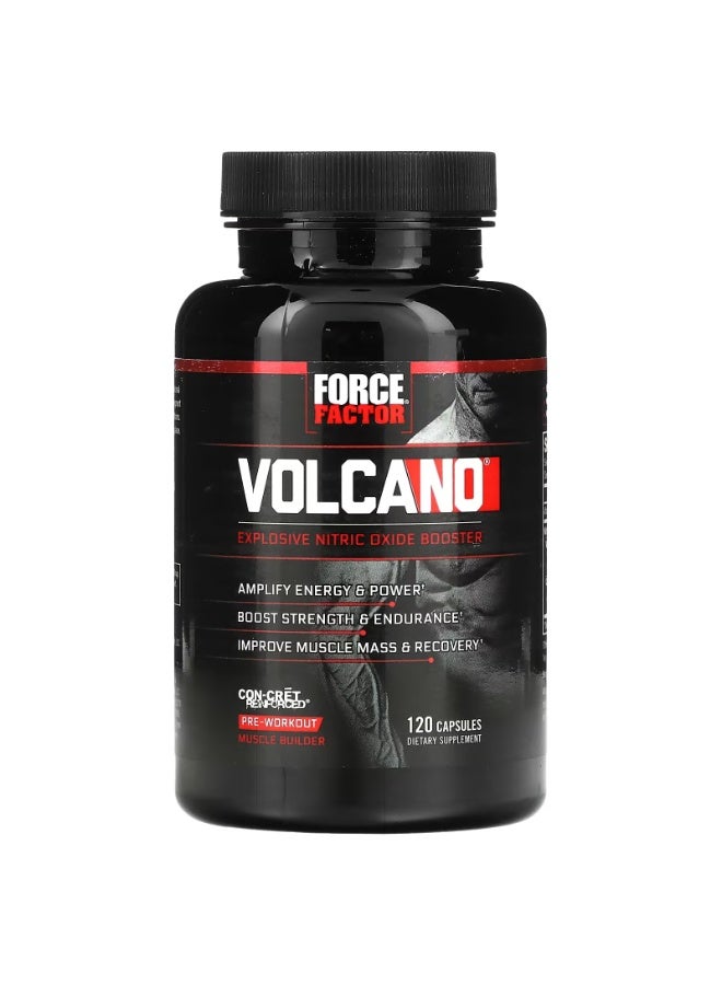 Force Factor Volcano, Explosive Nitric Oxide Booster, 120 Capsules - Image 1