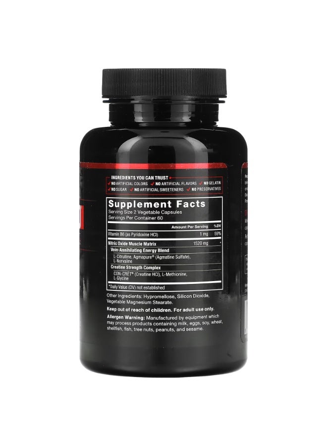Force Factor Volcano, Explosive Nitric Oxide Booster, 120 Capsules - Image 2