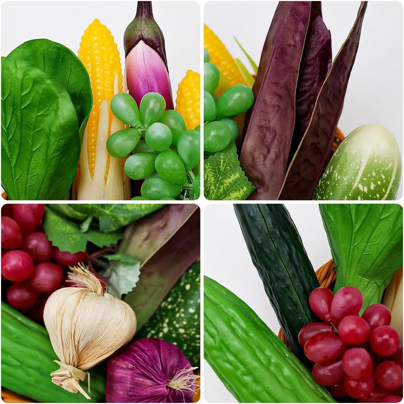 Meiwlong 12 PCS Artificial Fake Realistic Vegetable Faux Lifelike Plastic Photography Props Centerpieces Fruit Model Decoration Home Party Festival - Image 4