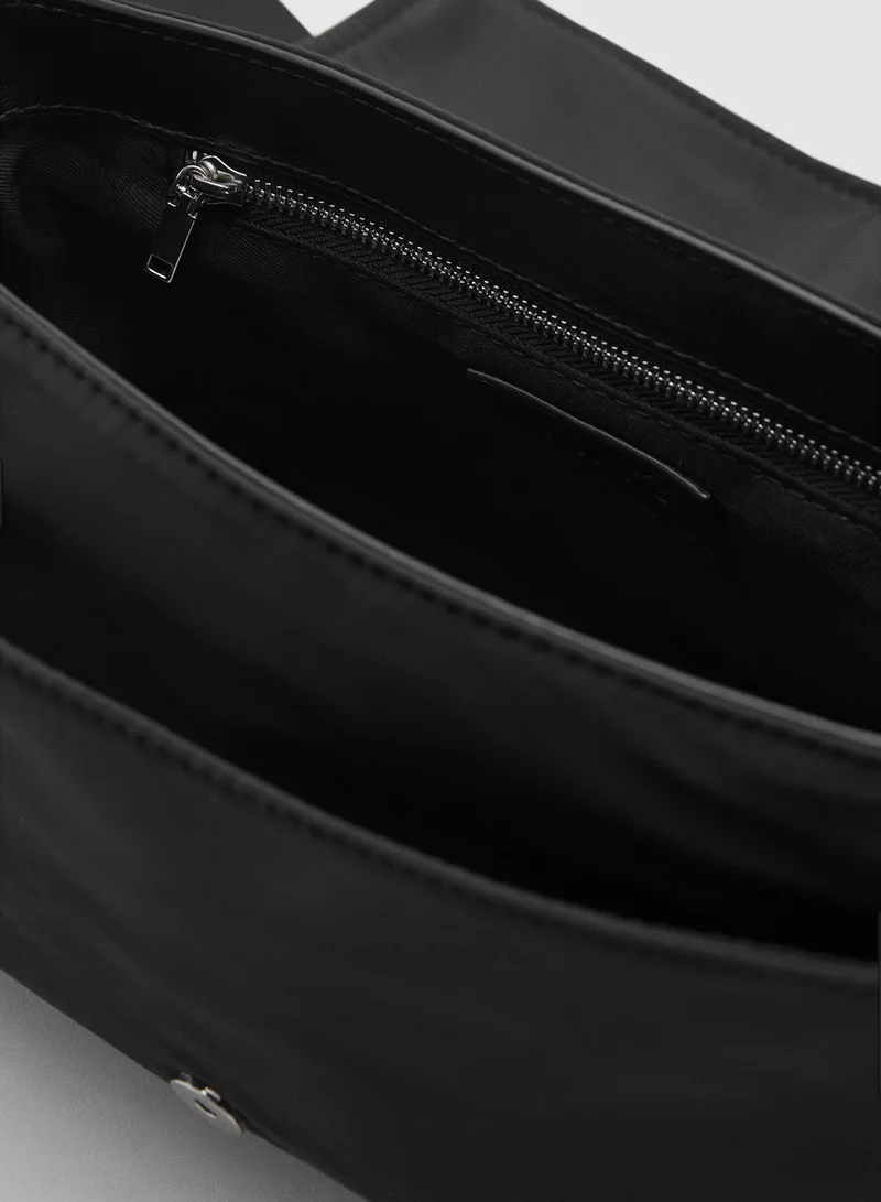 مانجو M-- Trini Flap Over Buckle Strap Crossbody