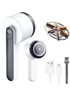 كيمايا مزيل الوبر الكهربائي، مزيل الوبر الكهربائي مع شفرة بديلة قابلة للشحن عبر USB، ماكينة حلاقة الوبر الكهربائية للملابس واللزج (أبيض)  - Image 1
