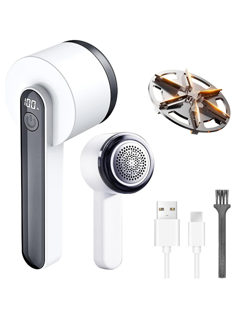 كيمايا مزيل الوبر الكهربائي، مزيل الوبر الكهربائي مع شفرة بديلة قابلة للشحن عبر USB، ماكينة حلاقة الوبر الكهربائية للملابس واللزج (أبيض)  - Image 1