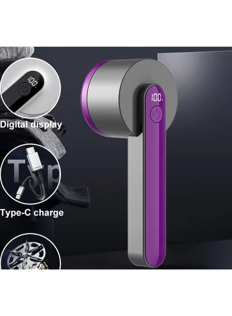 Kimaya Lint Remover for Clothes, Electric Fabric Shaver Lint and Dust Remover, Rechargeable Lint Shaver for Woolen Sweaters, Blankets, Jackets, Portable Pill Remover from Carpets, Curtain (Black) - Image 2