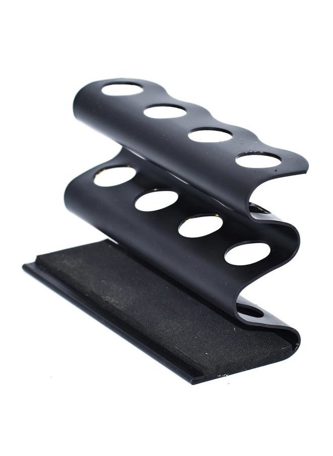 Parker Double Edge Razor Stand – Solid Brass with Black Finish –Holds 4 Razors – Parker Stand with Padded Base – Excellent Storage for Long Handled Double Edge Safety Razors