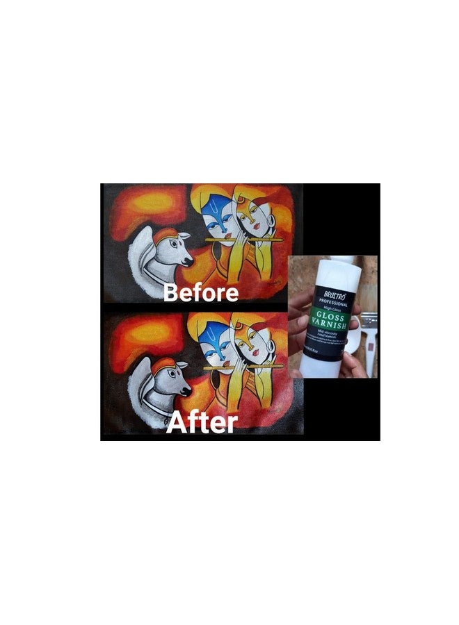 بروسترو طلاء بروسترو أرتيست الاحترافي | لمسة نهائية شديدة اللمعان | 200 مل | يوضع بالفرشاة | طلاء مثالي على اللوحات الأكريليكية، غير قابل للاصفرار، شفاف، قماش، ورق، حماية للأعمال الفنية. - Image 2