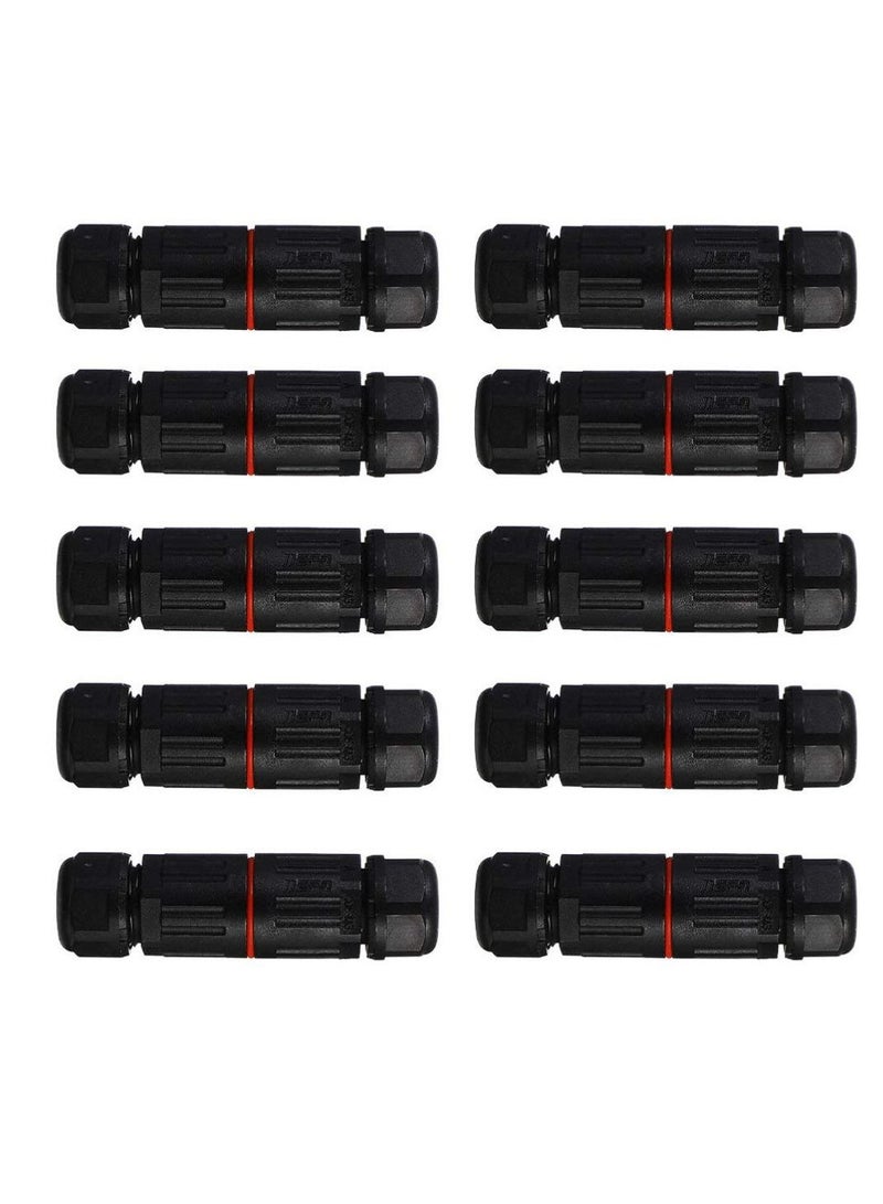 SYOSI 10 Pcs Waterproof Junction Box, IP68 Outdoor Cable Connector, 4-7mm Waterproof Outdoor Sleeving Coupler, Electrical Waterproof Branch Sleeving - Image 1