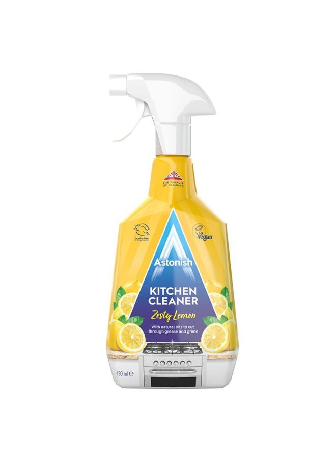 Astonish منظف المطبخ - مزيج مع زيوت طبيعية - قوي على الأوساخ والشحوم - تنظيف عميق وفعال - سهل الاستخدام - صديق للبيئة - نباتي - خالي من التجارب على الحيوانات - عطر ليمون منعش - 750 مل - Image 1