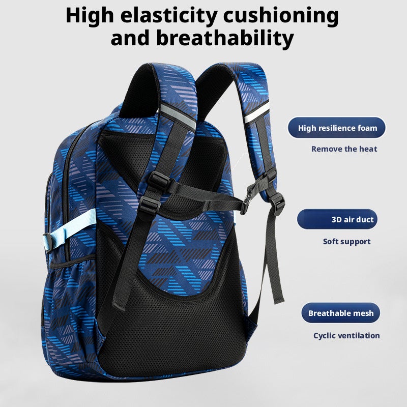 Zhimabao Unisex Backpack for Middle and High School Students, Large Capacity and Ergonomic - Image 3