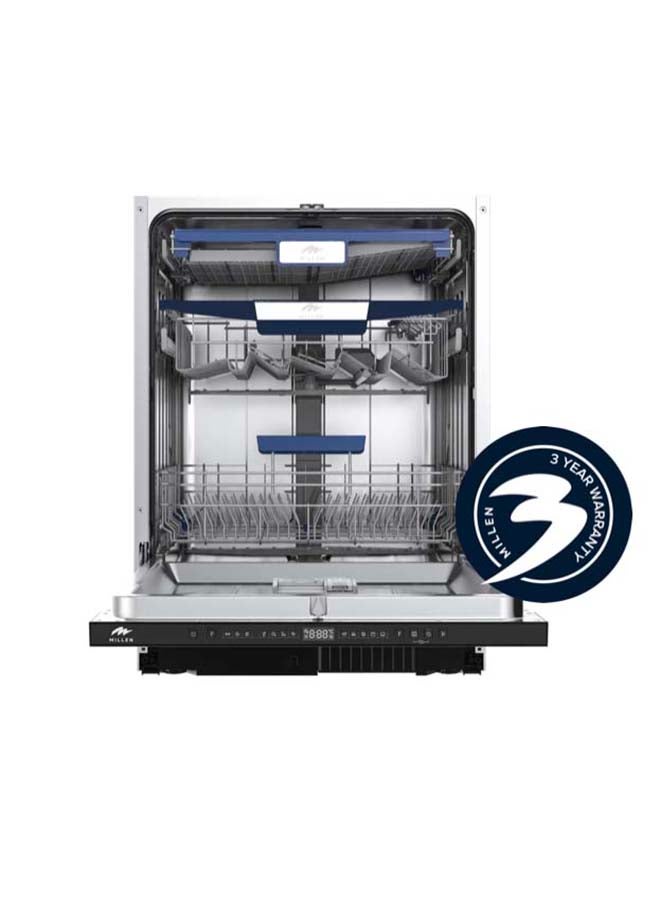 MILLEN Built-in Dishwasher - Large Capacity, Auto Open, Side Indicator, 14 place settings, 3Y Warranty, MDW 60731 Stainless steel - Image 1