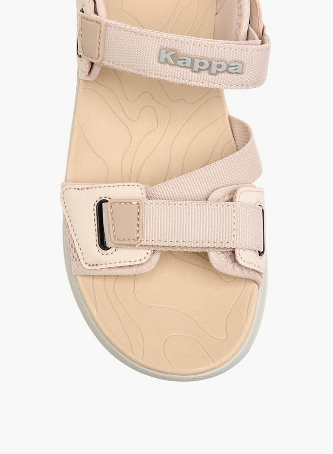 Kappa Women's Logo Detail Sandals with Hook and Loop Closure  - Image 3