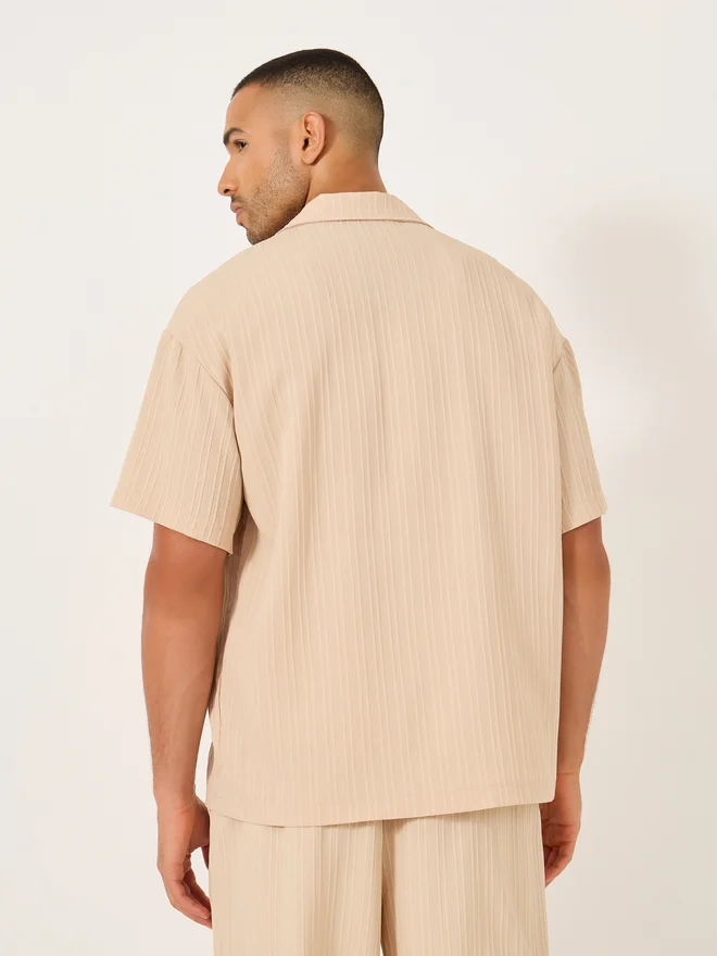 Take Two Take Two Solid Short Sleeve Camp Collar Regular Fit Shirt