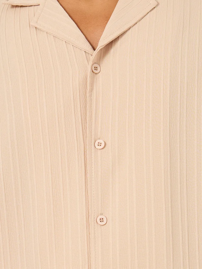 Take Two Take Two Solid Short Sleeve Camp Collar Regular Fit Shirt