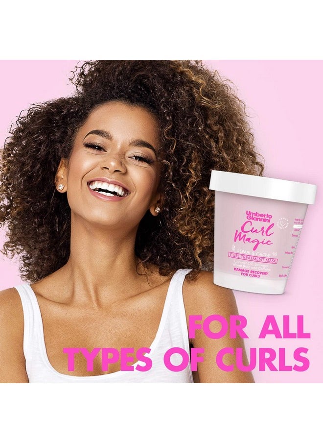 Umberto Giannini Curl Magic Repair & Grow Curl Treatment Mask | Coconut Oil, Seaweed, Wheat Bran & Caffeine | Damage Recovery For Curls | Vegan & Cruelty Free - 210G (Pack Of 1)  - Image 5