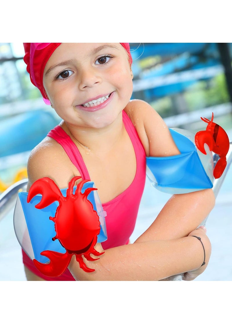 8 Pieces Swim Arm Floaties for Kids Inflatable Swim Armbands Floater Sleeves Swimming Arm Float Rings for Toddler Boys Girls - Image 3
