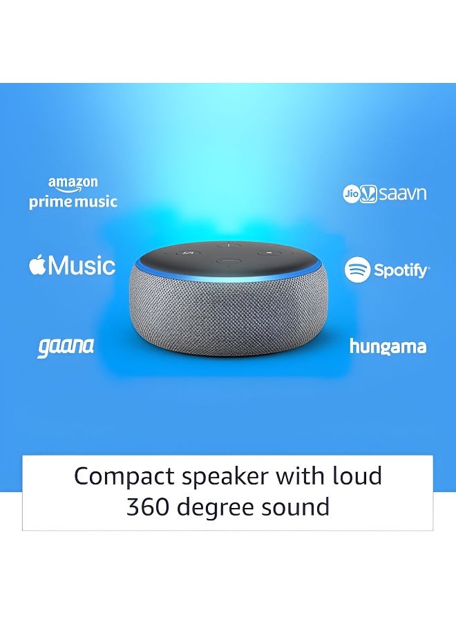 ECHO Dot (3rd Generation) – Smart Speaker with Alexa – Heather Gray  - Image 5