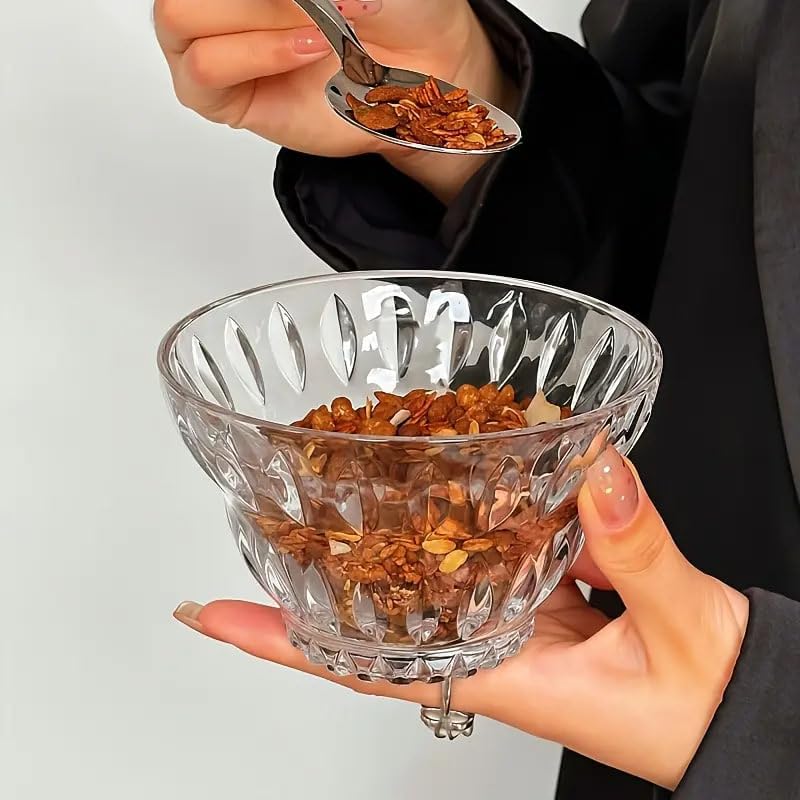 bellemax Glass Serving Deep Bowls 4.5 Inch Set of 6 for Kitchen,Salads Bowls, Dipping Bowls, Serving Bowl for Snack, Spices, Dipping, Creams, Salads, Dessert, Rice, Microwave Safe (BX-10) - Image 2