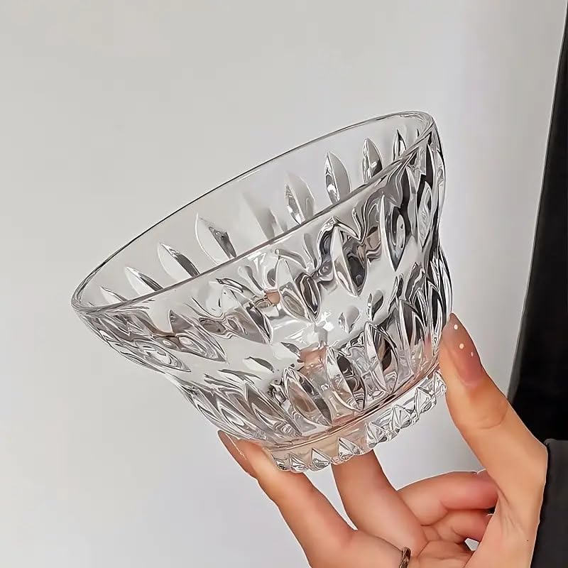 bellemax Glass Serving Deep Bowls 4.5 Inch Set of 6 for Kitchen,Salads Bowls, Dipping Bowls, Serving Bowl for Snack, Spices, Dipping, Creams, Salads, Dessert, Rice, Microwave Safe (BX-10) - Image 3