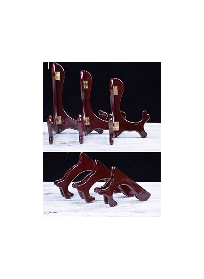 The Bros حامل لوحات خشبي 4 قطع بتشطيب الماهوجني - Image 4