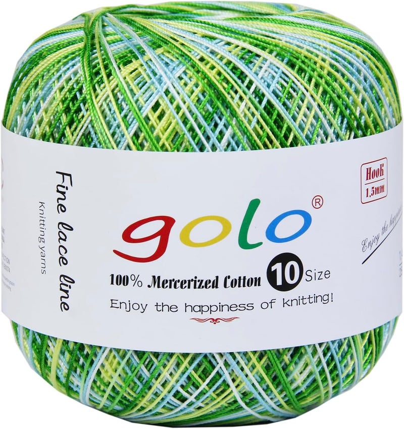 Golo Crochet Thread Size10 Yarn for Hand Knitting Multicolour Yarn D28 - Image 1