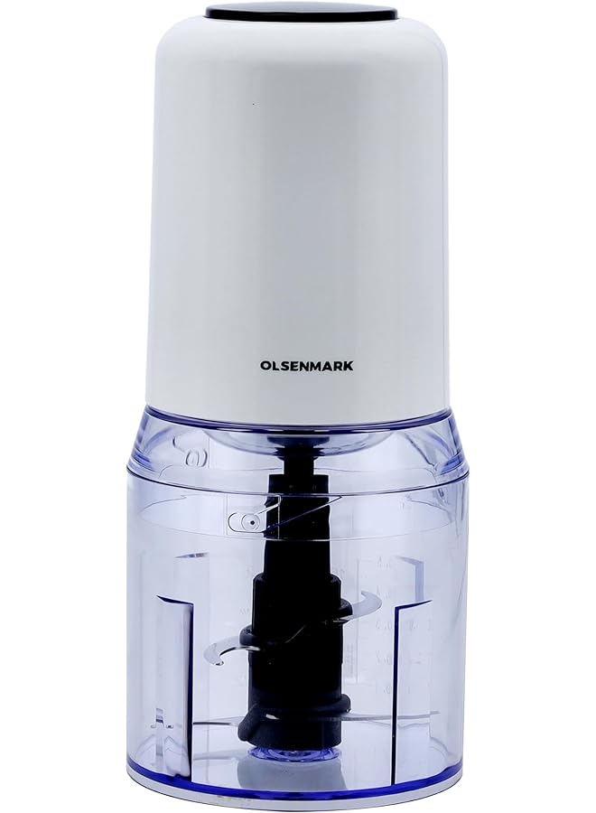 أولسنمارك مفرمة كهربائية صغيرة متعددة الاستخدامات، وعاء 500 مل، Omc2246، 2 إعداد سرعتين، مفرمة طعام للثوم، الفواكه، الخضروات، اللحوم، البصل، المكسرات، الفلفل، سلطة الزنجبيل، الفلفل الحار - Image 1