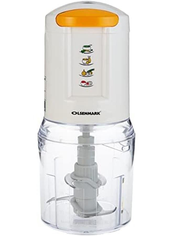 أولسنمارك مفرمة كهربائية صغيرة متعددة الاستخدامات، وعاء 500 مل، Omc2246، 2 إعداد سرعتين، مفرمة طعام للثوم، الفواكه، الخضروات، اللحوم، البصل، المكسرات، الفلفل، سلطة الزنجبيل، الفلفل الحار - Image 2
