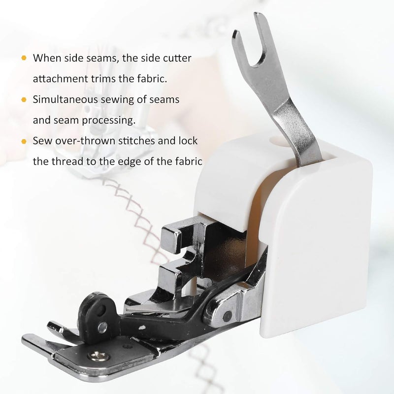 Side Cutter Pressing Foot Trimming Overlock for Household Sewing Machine Presser Foot for, 3 X 1.4 X 1.1in - Image 5