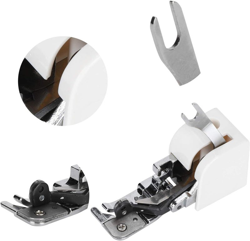 Side Cutter Pressing Foot Trimming Overlock for Household Sewing Machine Presser Foot for, 3 X 1.4 X 1.1in - Image 2