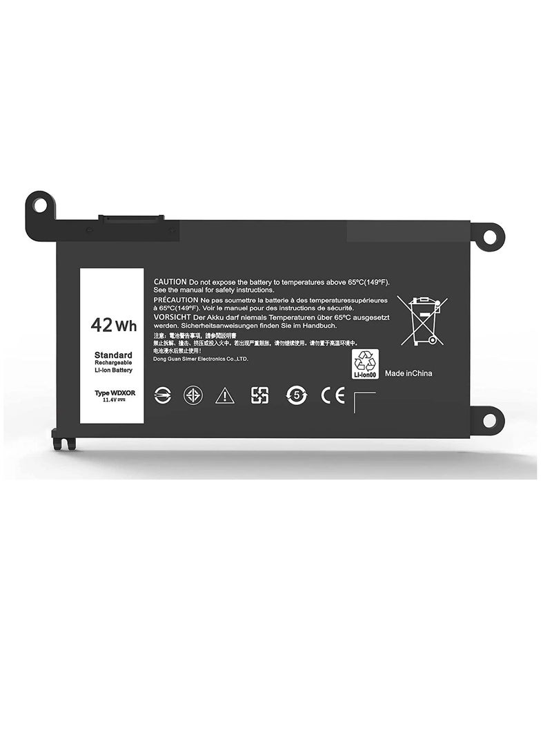 Terabyte بطارية 42Whr WDX0R لجهاز Dell Inspiron 13 5368 5378 5379 7368 7378 14-7460 15 5565 5567 5568 5578 7560 7570 7579 7569 P58F 17 5765 5767 FC92N 3CRH3 T2JX4 CYMGM[3 خلايا/11.4 فولت] - Image 1