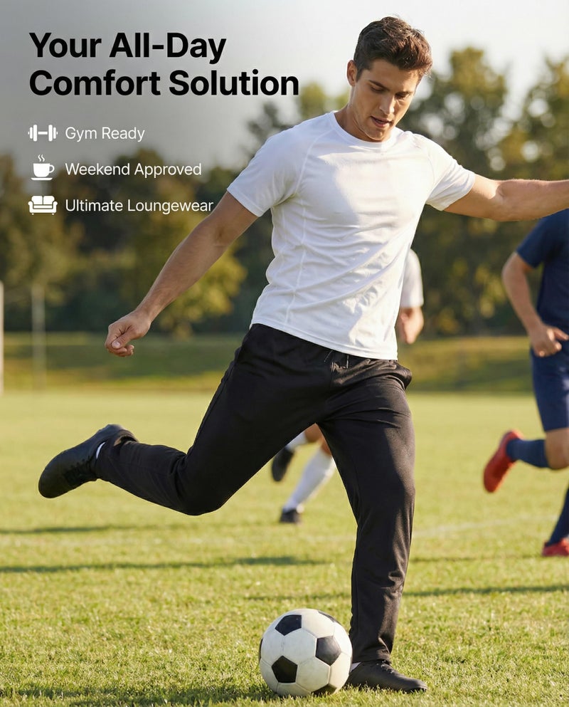 REALESSENTIALS Real Essentials 3 Pack: Men's Mesh Open Bottom Sweatpants Gym Active Athletic Workout Casual Pants with Pockets - Set 5 4X - Image 4