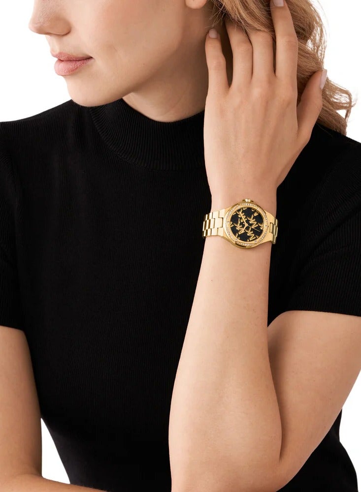 MK Lennox Three-Hand Gold-Tone Stainless Steel Watch - 7404 - Image 4