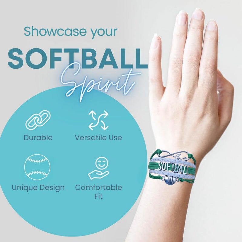 Infinity Collection Infinity Charm Bracelet - Adjustable Softball Jewelry for Players, Teams and Coaches Gifts - Image 2