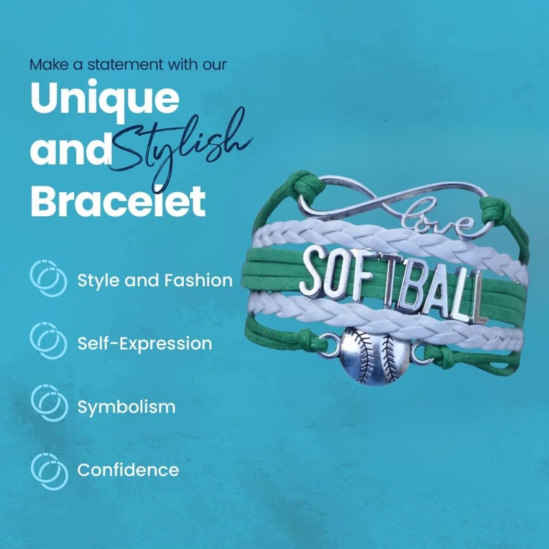 Infinity Collection Infinity Charm Bracelet - Adjustable Softball Jewelry for Players, Teams and Coaches Gifts - Image 5