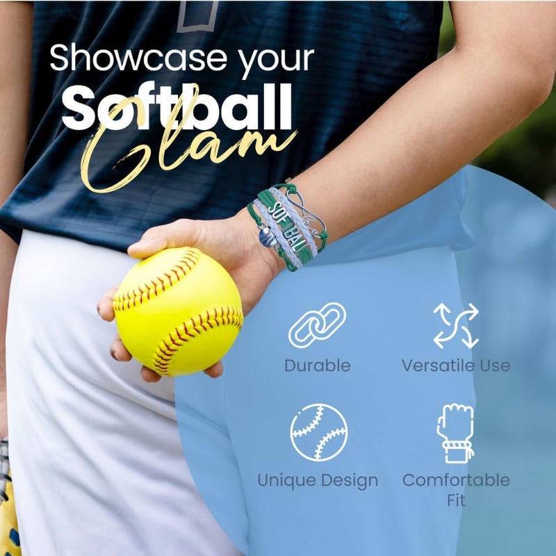 Infinity Collection Infinity Charm Bracelet - Adjustable Softball Jewelry for Players, Teams and Coaches Gifts - Image 4