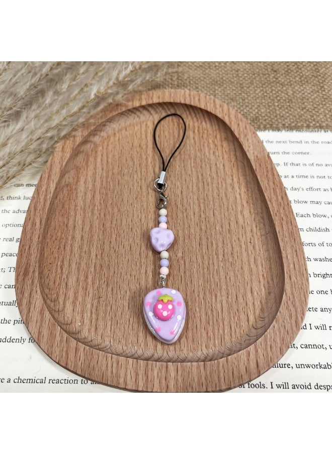 NIBEMINENT Phone Charm/ Chain Strap for Women Girls，Colored Carrot Snack Cell Phone Case Lanyard Wrist Strap 