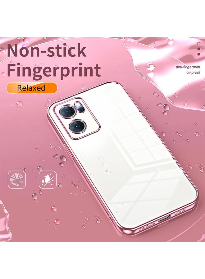 S-TOP Case For OPPO Reno7 5G Transparent Plating Fine Hole Phone Case - Image 4