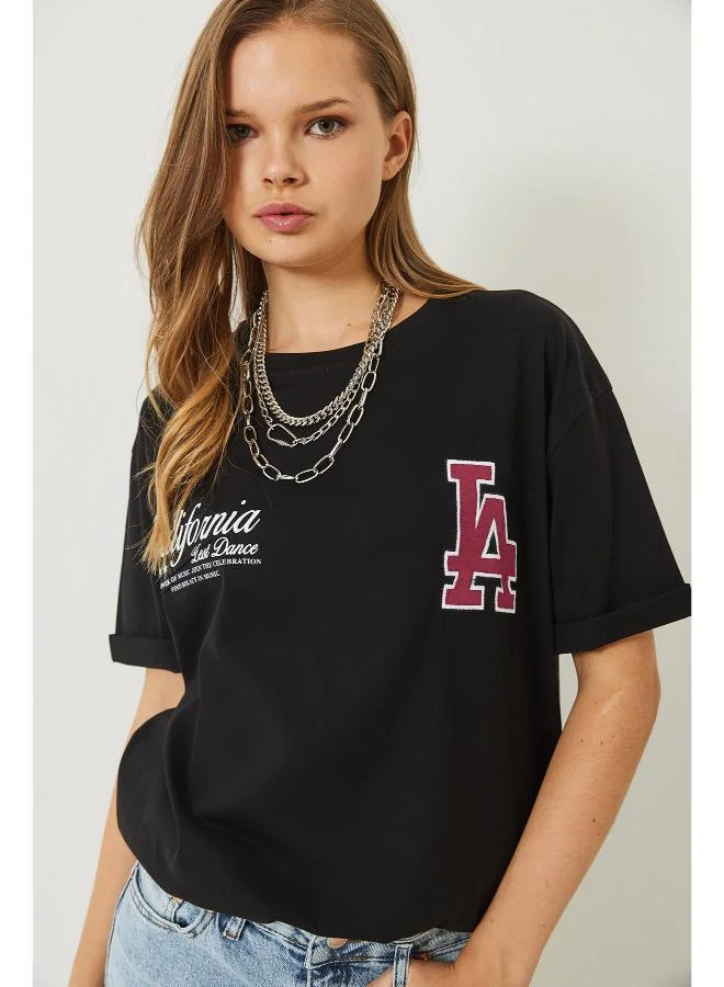 جينجر Oversize Varsity Graphic T-shirt
