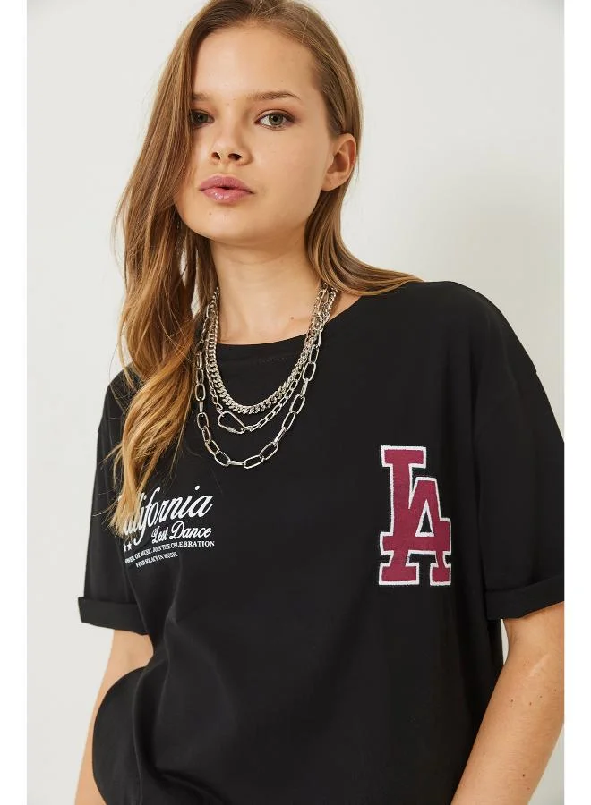 Ginger Oversize Varsity Graphic T-shirt