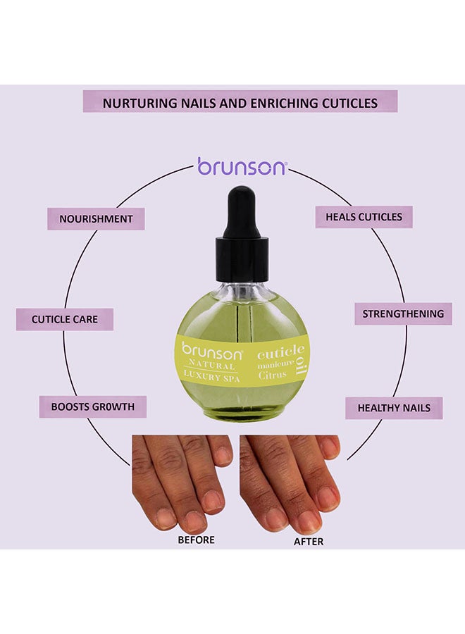 brunson Cuticle Oil 75ml Hydrating Oil For Cuticle Repair - Remedy Damaged Skin And Thin Nails - Paraben And Cruelty-Free Formula  - Natural  Nail Care Oil - Citrus BCCCO  - Image 4