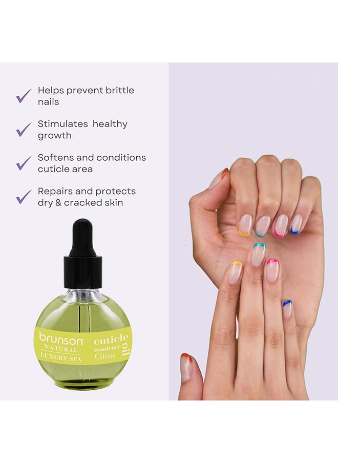 brunson Cuticle Oil 75ml Hydrating Oil For Cuticle Repair - Remedy Damaged Skin And Thin Nails - Paraben And Cruelty-Free Formula  - Natural  Nail Care Oil - Citrus BCCCO  - Image 2