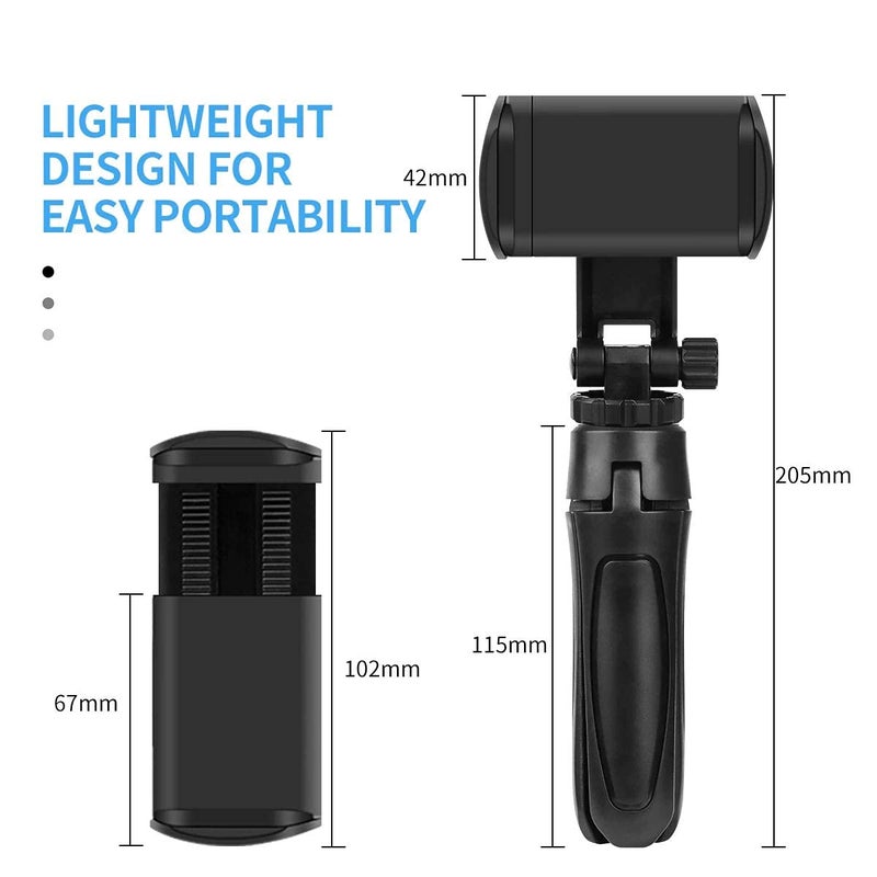 TJOM 360 Photo Mini Tripod for Mobile, DSLR & Mirrorless Cameras - Portable Stand w/ Anti-Slip Feet for Desktop, Vlog & Table Use - Image 4