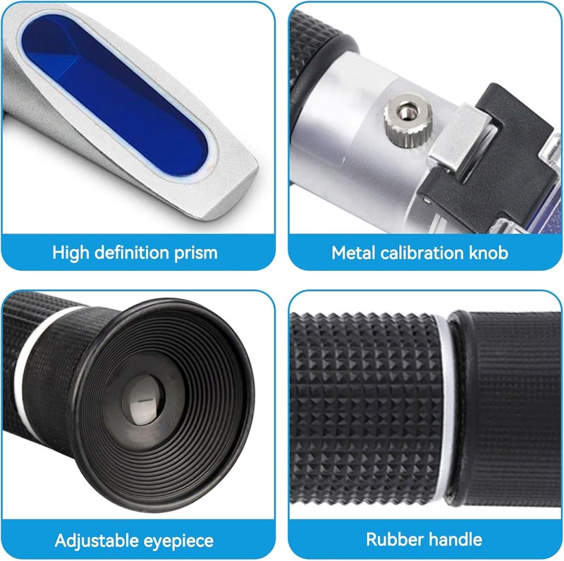 Portable Refractometer, Professional Brix Refractomete Beverages Tester Meter for Kitchen Utensils - Image 3