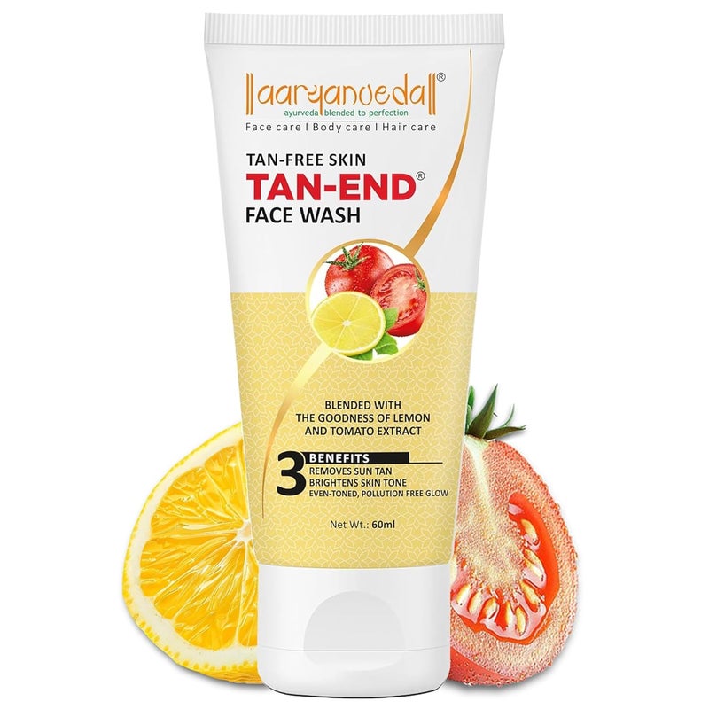 Aryanveda Tanend Face Wash With Activated Charcoal For Fairness For Moisturizing  TanFree Skin 60ml - Image 1