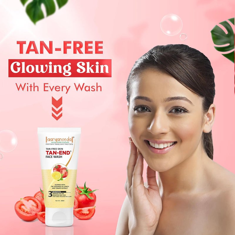 Aryanveda Tanend Face Wash With Activated Charcoal For Fairness For Moisturizing  TanFree Skin 60ml - Image 2