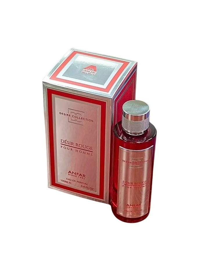 Anfar Desir Rouge Pour Homme Eau De Parfum for Men - 100ml - Image 1