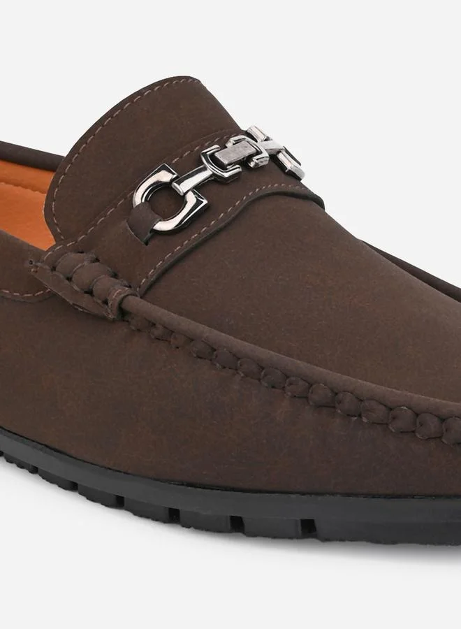 Styli Faux Suede Slip On Loafers