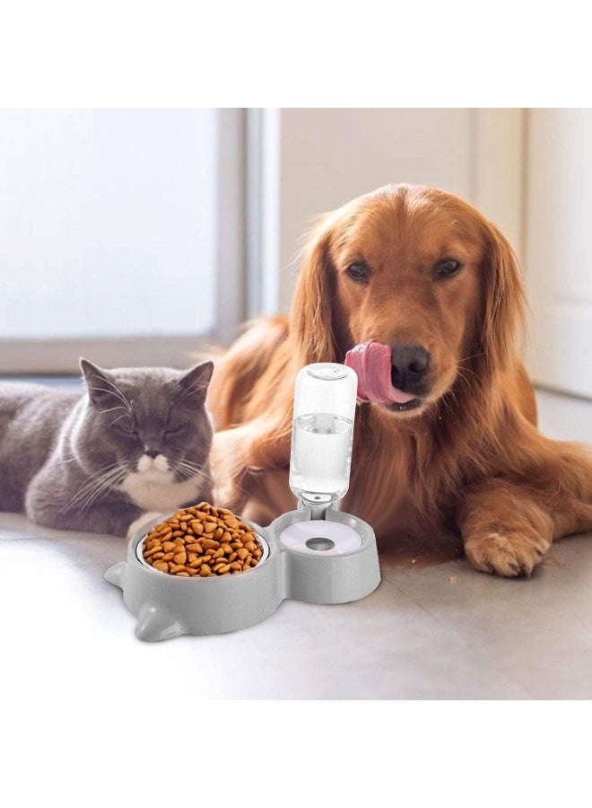 Cat Bowl Double Bowl, Automatic Drinker, Stainless Steel Feeder, Pet Bowl for Cats and Dogs Smal - Image 5
