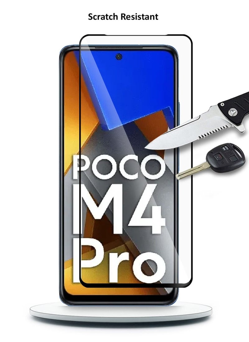 Techie - Techie Anti Reflection Anti Bubbles 9H Hardness 5D Tempered Glass Screen Protector For Xiaomi Poco M4 Pro - Image 1